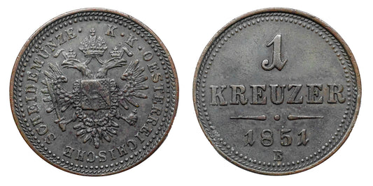 Ferenc József 1 krajcár 1851